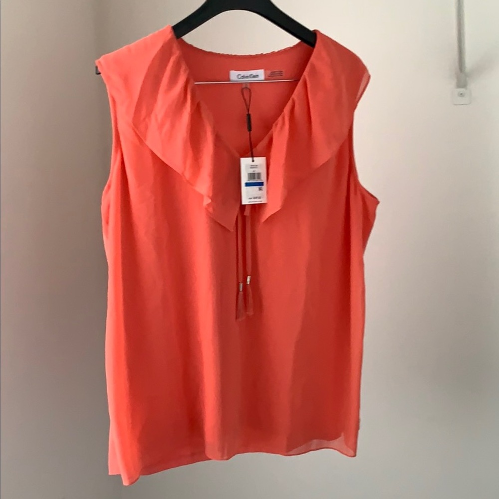 Peach business casual blouse - Picture 1 of 2